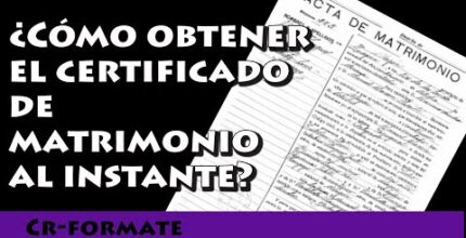 certificado literal matrimonio