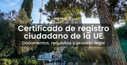 certificado registro ciudadano union europea