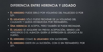 cuales son las diferencias entre legado y herencia 1