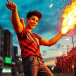 Instagram de Jose jugando con fuego